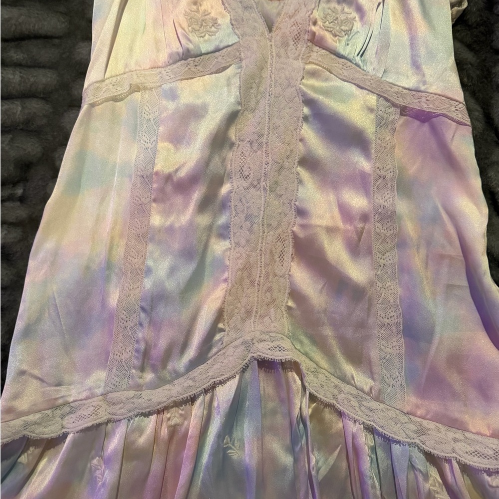 NWT Love Shack Fancy Navie Mini Dress Fairytale tie dye, Size 8 - Picture 6 of 10